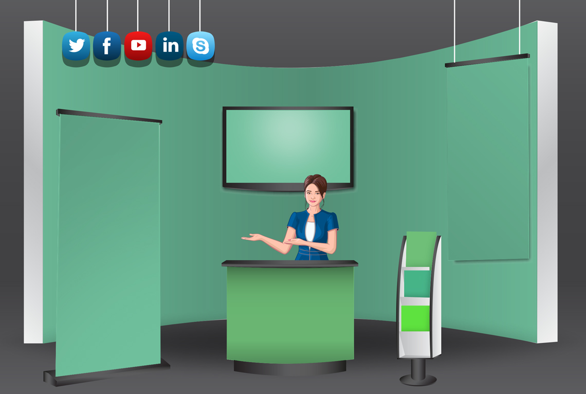 Virtual booth template